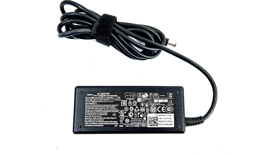 Original Dell 65W 4.5mm Barrel AC Power Adapter incl power cable - Image 2